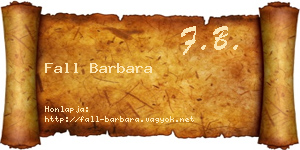 Fall Barbara névjegykártya